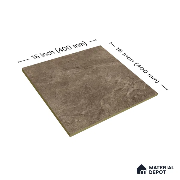 TL 07594 Glitter Rust 16 x 16 inch Anti Skid Matte Finish Vitrified Floor Tile - 12 mm (6 Random Designs) | Pattern Alignment May Vary | 2-3 mm Spacer is Mandatory