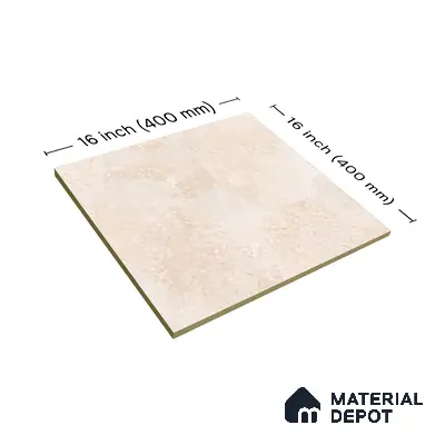 TL 07600 Fade Cream 16 x 16 inch Anti Skid Matte Finish Vitrified Floor Tile - 12 mm | Pattern Alignment May Vary | 2-3 mm Spacer is Mandatory