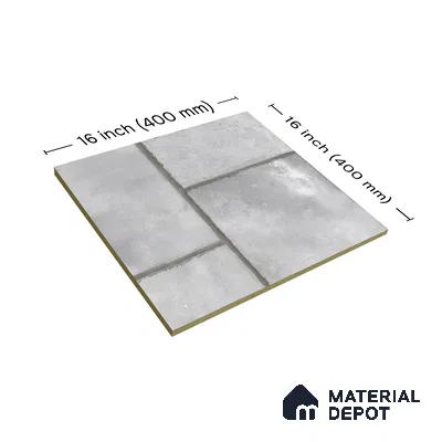 TL 07596 Uno Greck 16 x 16 inch Anti Skid Matte Finish Vitrified Floor Tile - 12 mm (4 Random Designs) | Pattern Alignment May Vary | 2-3 mm Spacer is Mandatory