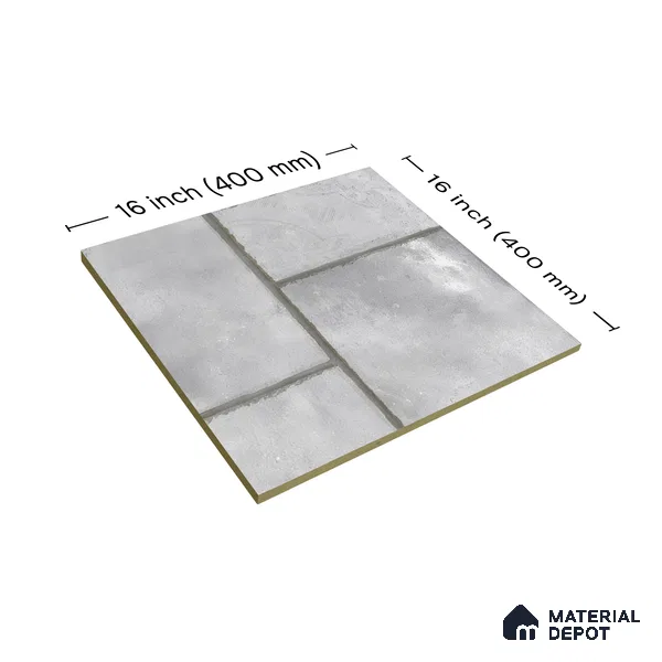TL 07596 Uno Greck 16 x 16 inch Anti Skid Matte Finish Vitrified Floor Tile - 12 mm (4 Random Designs) | Pattern Alignment May Vary | 2-3 mm Spacer is Mandatory