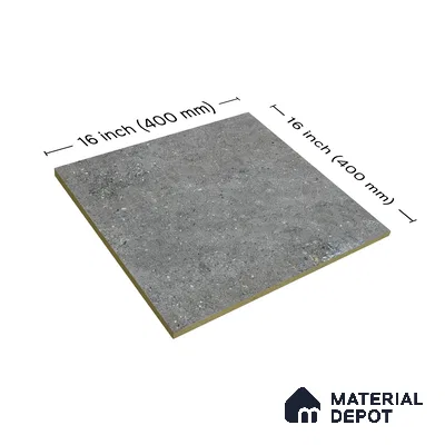 TL 07593 B Beola Grey 16 x 16 inch Anti Skid Matte Finish Vitrified Floor Tile - 12 mm (6 Random Designs) | Pattern Alignment May Vary | 2-3 mm Spacer is Mandatory