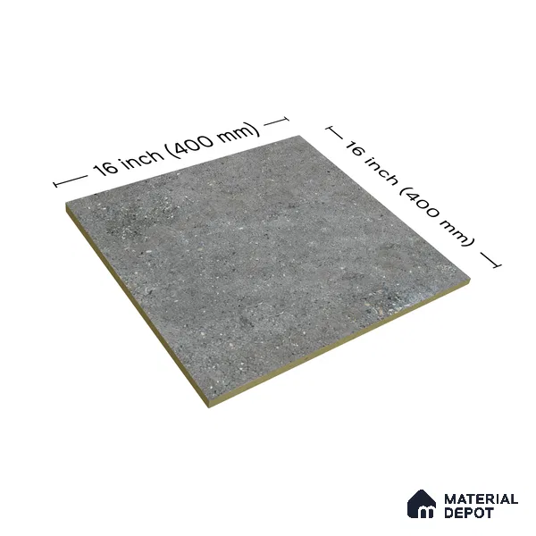TL 07593 B Beola Grey 16 x 16 inch Anti Skid Matte Finish Vitrified Floor Tile - 12 mm (6 Random Designs) | Pattern Alignment May Vary | 2-3 mm Spacer is Mandatory