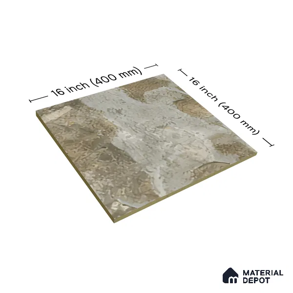 TL 07601 B Bold Grey 16 x 16 inch Anti Skid Matte Finish Vitrified Floor Tile - 12 mm | Pattern Alignment May Vary | 2-3 mm Spacer is Mandatory