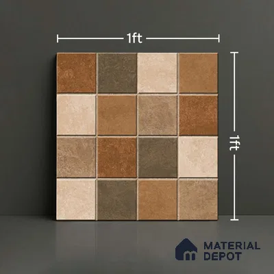Stone Look Floor Tile TL 09146 B | Matte Finish 12 x 12 inch Vitrified Tile - 8 mm | Suitable For Kitchen, Bathroom, Bedroom & Office