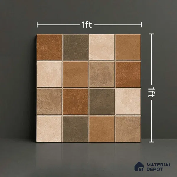 Stone Look Floor Tile TL 09146 B | Matte Finish 12 x 12 inch Vitrified Tile - 8 mm | Suitable For Kitchen, Bathroom, Bedroom & Office