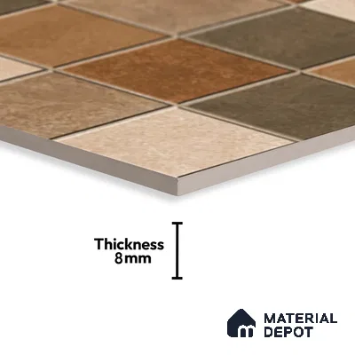 Stone Look Floor Tile TL 09146 B | Matte Finish 12 x 12 inch Vitrified Tile - 8 mm | Suitable For Kitchen, Bathroom, Bedroom & Office