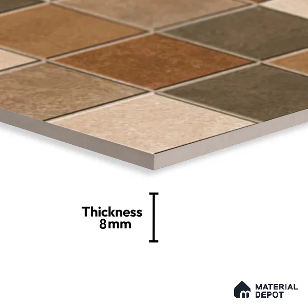 Stone Look Floor Tile TL 09146 B | Matte Finish 12 x 12 inch Vitrified Tile - 8 mm | Suitable For Kitchen, Bathroom, Bedroom & Office