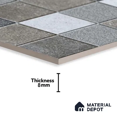 Stone Look Floor Tile TL 09146 | Matte Finish 12 x 12 inch Vitrified Tile - 8 mm | Suitable For Kitchen, Bathroom, Bedroom & Office