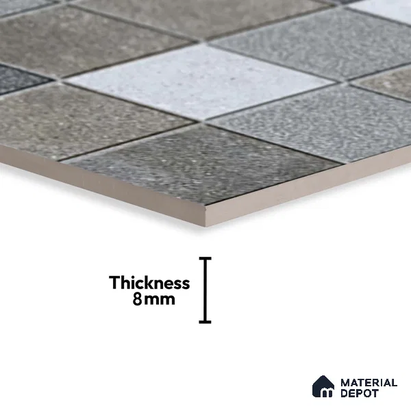 Stone Look Floor Tile TL 09146 | Matte Finish 12 x 12 inch Vitrified Tile - 8 mm | Suitable For Kitchen, Bathroom, Bedroom & Office