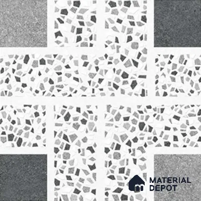 Patterned Look Floor Tile TL 09148 | Matte Finish 12 x 12 inch Vitrified Tile - 8 mm | Suitable For Kitchen, Bathroom, Bedroom & Office | Please Expect a Slight Variation of Pattern