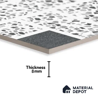 Patterned Look Floor Tile TL 09148 | Matte Finish 12 x 12 inch Vitrified Tile - 8 mm | Suitable For Kitchen, Bathroom, Bedroom & Office | Please Expect a Slight Variation of Pattern