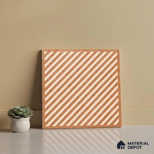 Patterned Look Floor Tile TL 09150 B | Matte Finish 12 x 12 inch Vitrified Tile - 8 mm | Suitable For Kitchen, Bathroom, Bedroom & Office | Please Expect a Slight Variation of Pattern