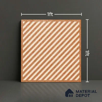 Patterned Look Floor Tile TL 09150 B | Matte Finish 12 x 12 inch Vitrified Tile - 8 mm | Suitable For Kitchen, Bathroom, Bedroom & Office | Please Expect a Slight Variation of Pattern