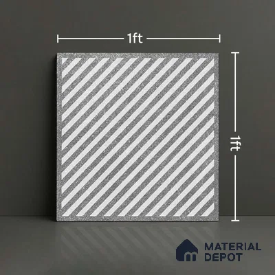 Stone Look Floor Tile TL 09150 | Matte Finish 12 x 12 inch Vitrified Tile - 8 mm | Suitable For Kitchen, Bathroom, Bedroom & Office | Please Expect a Slight Variation of Pattern