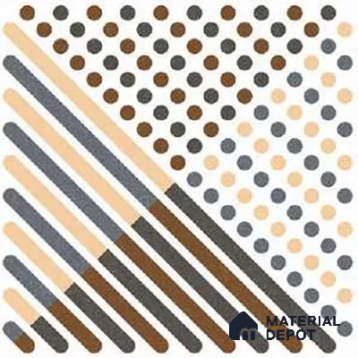 Patterned Look Floor Tile TL 09145 | Matte Finish 12 x 12 inch Vitrified Tile - 8 mm | Suitable For Kitchen, Bathroom, Bedroom & Office | Please Expect a Slight Variation of Pattern