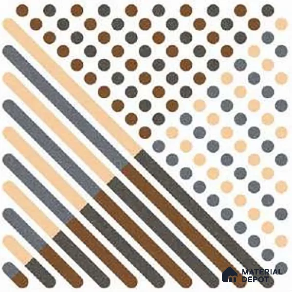 Patterned Look Floor Tile TL 09145 | Matte Finish 12 x 12 inch Vitrified Tile - 8 mm | Suitable For Kitchen, Bathroom, Bedroom & Office | Please Expect a Slight Variation of Pattern