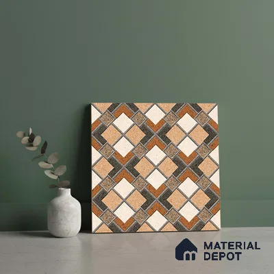 Patterned Look Floor Tile TL 09153 | Matte Finish 12 x 12 inch Vitrified Tile - 8 mm | Suitable For Kitchen, Bathroom, Bedroom & Office | Please Expect a Slight Variation of Pattern