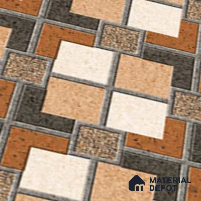 Patterned Look Floor Tile TL 09153 | Matte Finish 12 x 12 inch Vitrified Tile - 8 mm | Suitable For Kitchen, Bathroom, Bedroom & Office | Please Expect a Slight Variation of Pattern