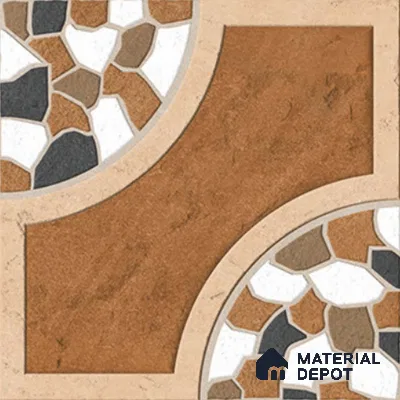 Patterned Look Floor Tile TL 09151 | Matte Finish 12 x 12 inch Vitrified Tile - 8 mm | Suitable For Kitchen, Bathroom, Bedroom & Office | Please Expect a Slight Variation of Pattern