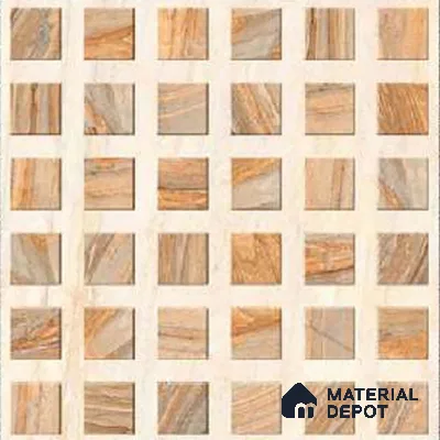 Stone Look Floor Tile TL 09144 B | Matte Finish 12 x 12 inch Vitrified Tile - 8 mm | Suitable For Kitchen, Bathroom, Bedroom & Office | Please Expect a Slight Variation of Pattern