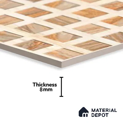 Stone Look Floor Tile TL 09144 B | Matte Finish 12 x 12 inch Vitrified Tile - 8 mm | Suitable For Kitchen, Bathroom, Bedroom & Office | Please Expect a Slight Variation of Pattern