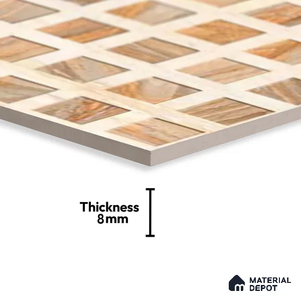 Stone Look Floor Tile TL 09144 B | Matte Finish 12 x 12 inch Vitrified Tile - 8 mm | Suitable For Kitchen, Bathroom, Bedroom & Office | Please Expect a Slight Variation of Pattern