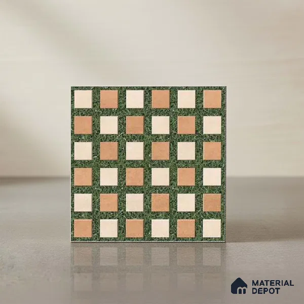 Stone Look Floor Tile TL 09144 | Matte Finish 12 x 12 inch Vitrified Tile - 8 mm | Suitable For Kitchen, Bathroom, Bedroom & Office | Please Expect a Slight Variation of Pattern
