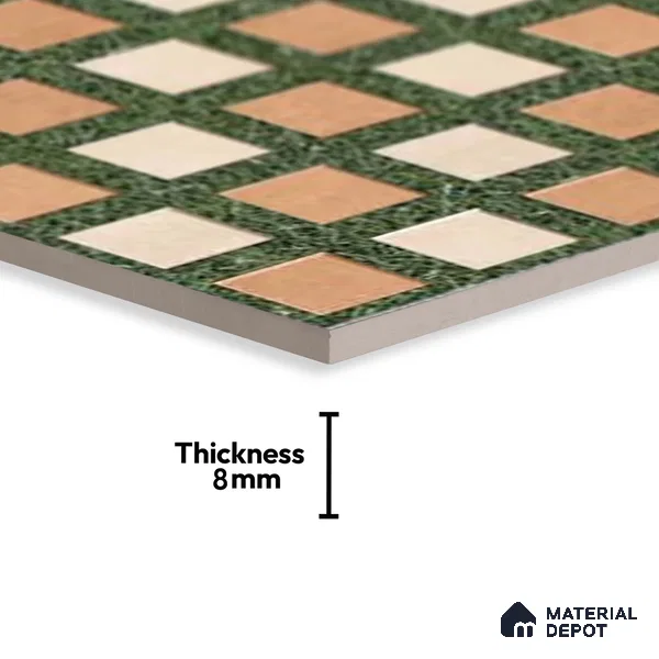 Stone Look Floor Tile TL 09144 | Matte Finish 12 x 12 inch Vitrified Tile - 8 mm | Suitable For Kitchen, Bathroom, Bedroom & Office | Please Expect a Slight Variation of Pattern