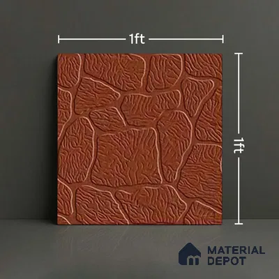 Patterned Look Floor Tile TL 09119 B | Matte Finish 12 x 12 inch Vitrified Tile - 8 mm | Suitable For Kitchen, Bathroom, Bedroom & Office | Please Expect a Slight Variation of Pattern