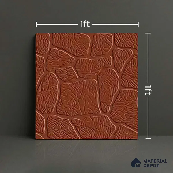 Patterned Look Floor Tile TL 09119 B | Matte Finish 12 x 12 inch Vitrified Tile - 8 mm | Suitable For Kitchen, Bathroom, Bedroom & Office | Please Expect a Slight Variation of Pattern