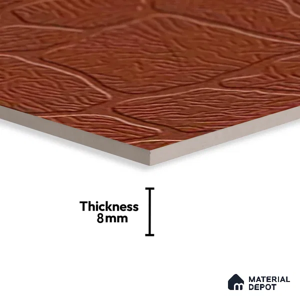 Patterned Look Floor Tile TL 09119 B | Matte Finish 12 x 12 inch Vitrified Tile - 8 mm | Suitable For Kitchen, Bathroom, Bedroom & Office | Please Expect a Slight Variation of Pattern