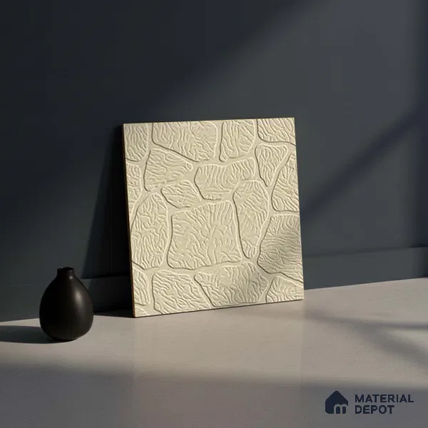 Patterned Look Floor Tile TL 09119 | Matte Finish 12 x 12 inch Vitrified Tile - 8 mm | Suitable For Kitchen, Bathroom, Bedroom & Office | Please Expect a Slight Variation of Pattern