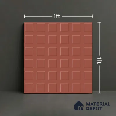 Patterned Look Floor Tile TL 09115 B | Matte Finish 12 x 12 inch Vitrified Tile - 8 mm | Suitable For Kitchen, Bathroom, Bedroom & Office | Please Expect a Slight Variation of Pattern