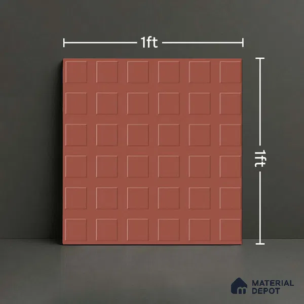 Patterned Look Floor Tile TL 09115 B | Matte Finish 12 x 12 inch Vitrified Tile - 8 mm | Suitable For Kitchen, Bathroom, Bedroom & Office | Please Expect a Slight Variation of Pattern