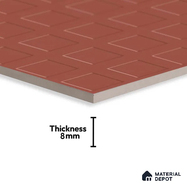 Patterned Look Floor Tile TL 09115 B | Matte Finish 12 x 12 inch Vitrified Tile - 8 mm | Suitable For Kitchen, Bathroom, Bedroom & Office | Please Expect a Slight Variation of Pattern