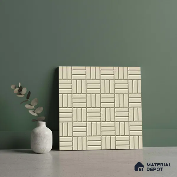 Patterned Look Floor Tile TL 09112 | Matte Finish 12 x 12 inch Vitrified Tile - 8 mm | Suitable For Kitchen, Bathroom, Bedroom & Office | Please Expect a Slight Variation of Pattern