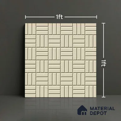 Patterned Look Floor Tile TL 09112 | Matte Finish 12 x 12 inch Vitrified Tile - 8 mm | Suitable For Kitchen, Bathroom, Bedroom & Office | Please Expect a Slight Variation of Pattern