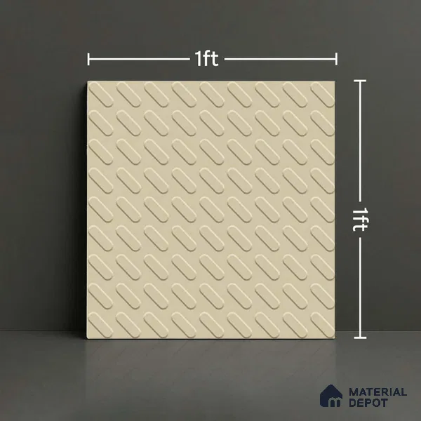 Punch Look Floor Tile TL 09113 | Matte Finish 12 x 12 inch Vitrified Tile - 8 mm | Suitable For Kitchen, Bathroom, Bedroom & Office | Please Expect a Slight Variation of Pattern