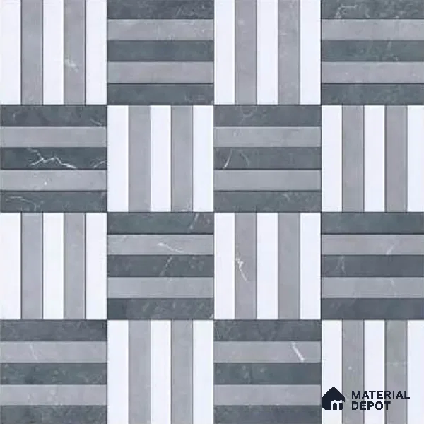 Patterned Look Floor Tile TL 09380 | Matte Finish 16 x 16 inch Vitrified Tile - 12 mm | Suitable For Kitchen, Bathroom, Bedroom & Office | Pattern Alignment May Vary | 2-3 mm Spacer is Mandatory