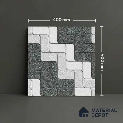 Patterned Look Floor Tile TL 09378 C | Matte Finish 16 x 16 inch Vitrified Tile - 12 mm | Suitable For Kitchen, Bathroom, Bedroom & Office | Pattern Alignment May Vary | 2-3 mm Spacer is Mandatory