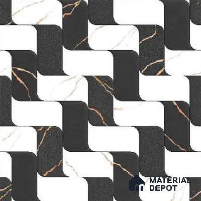 Patterned Look Floor Tile TL 09378 | Matte Finish 16 x 16 inch Vitrified Tile - 12 mm | Suitable For Kitchen, Bathroom, Bedroom & Office | Pattern Alignment May Vary | 2-3 mm Spacer is Mandatory