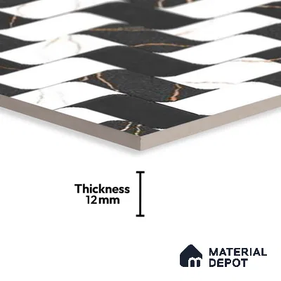 Patterned Look Floor Tile TL 09378 | Matte Finish 16 x 16 inch Vitrified Tile - 12 mm | Suitable For Kitchen, Bathroom, Bedroom & Office | Pattern Alignment May Vary | 2-3 mm Spacer is Mandatory