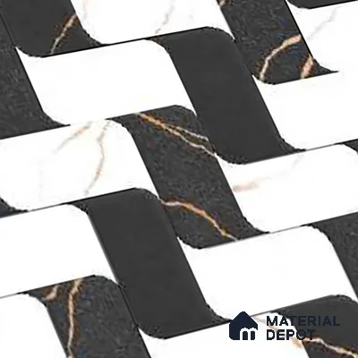 Patterned Look Floor Tile TL 09378 | Matte Finish 16 x 16 inch Vitrified Tile - 12 mm | Suitable For Kitchen, Bathroom, Bedroom & Office | Pattern Alignment May Vary | 2-3 mm Spacer is Mandatory