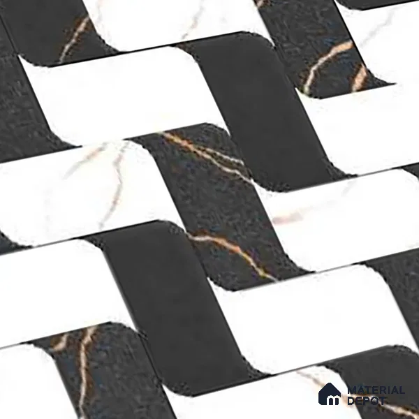 Patterned Look Floor Tile TL 09378 | Matte Finish 16 x 16 inch Vitrified Tile - 12 mm | Suitable For Kitchen, Bathroom, Bedroom & Office | Pattern Alignment May Vary | 2-3 mm Spacer is Mandatory