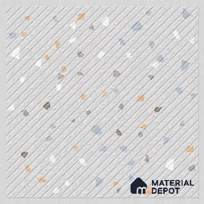 Terrazzo Parking Floor Tile TL 09361 B | Matte Finish 16 x 16 inch Vitrified Tile - 12 mm | Suitable For Parking, Courtyard | Pattern Alignment May Vary | 2-3 mm Spacer is Mandatory