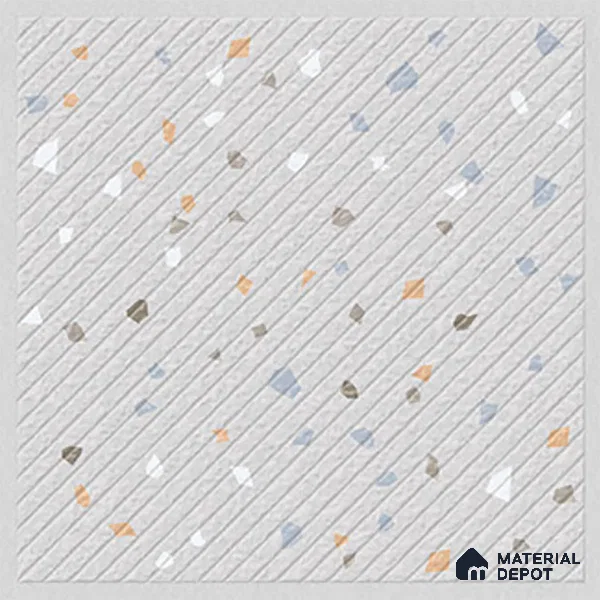Terrazzo Parking Floor Tile TL 09361 B | Matte Finish 16 x 16 inch Vitrified Tile - 12 mm | Suitable For Parking, Courtyard | Pattern Alignment May Vary | 2-3 mm Spacer is Mandatory