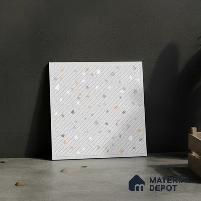 Terrazzo Parking Floor Tile TL 09361 B | Matte Finish 16 x 16 inch Vitrified Tile - 12 mm | Suitable For Parking, Courtyard | Pattern Alignment May Vary | 2-3 mm Spacer is Mandatory