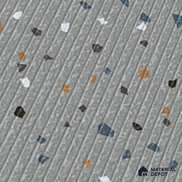Terrazzo Parking Floor Tile TL 09361 | Matte Finish 16 x 16 inch Vitrified Tile - 12 mm | Suitable For Parking, Courtyard, High Traffic Areas | Pattern Alignment May Vary | 2-3 mm Spacer is Mandatory