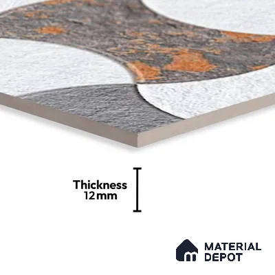 Patterned Look Floor Tile TL 09371 | Matte Finish 16 x 16 inch Vitrified Tile - 12 mm | Suitable For Kitchen, Bathroom, Bedroom & Office | Pattern Alignment May Vary | 2-3 mm Spacer is Mandatory