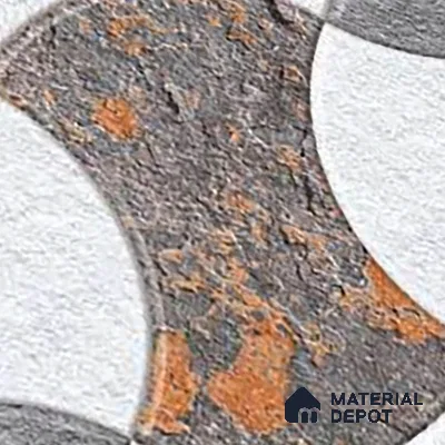 Patterned Look Floor Tile TL 09371 | Matte Finish 16 x 16 inch Vitrified Tile - 12 mm | Suitable For Kitchen, Bathroom, Bedroom & Office | Pattern Alignment May Vary | 2-3 mm Spacer is Mandatory